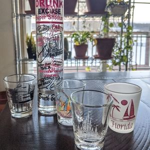 7 Shotglass Set from Florida and Bahamas